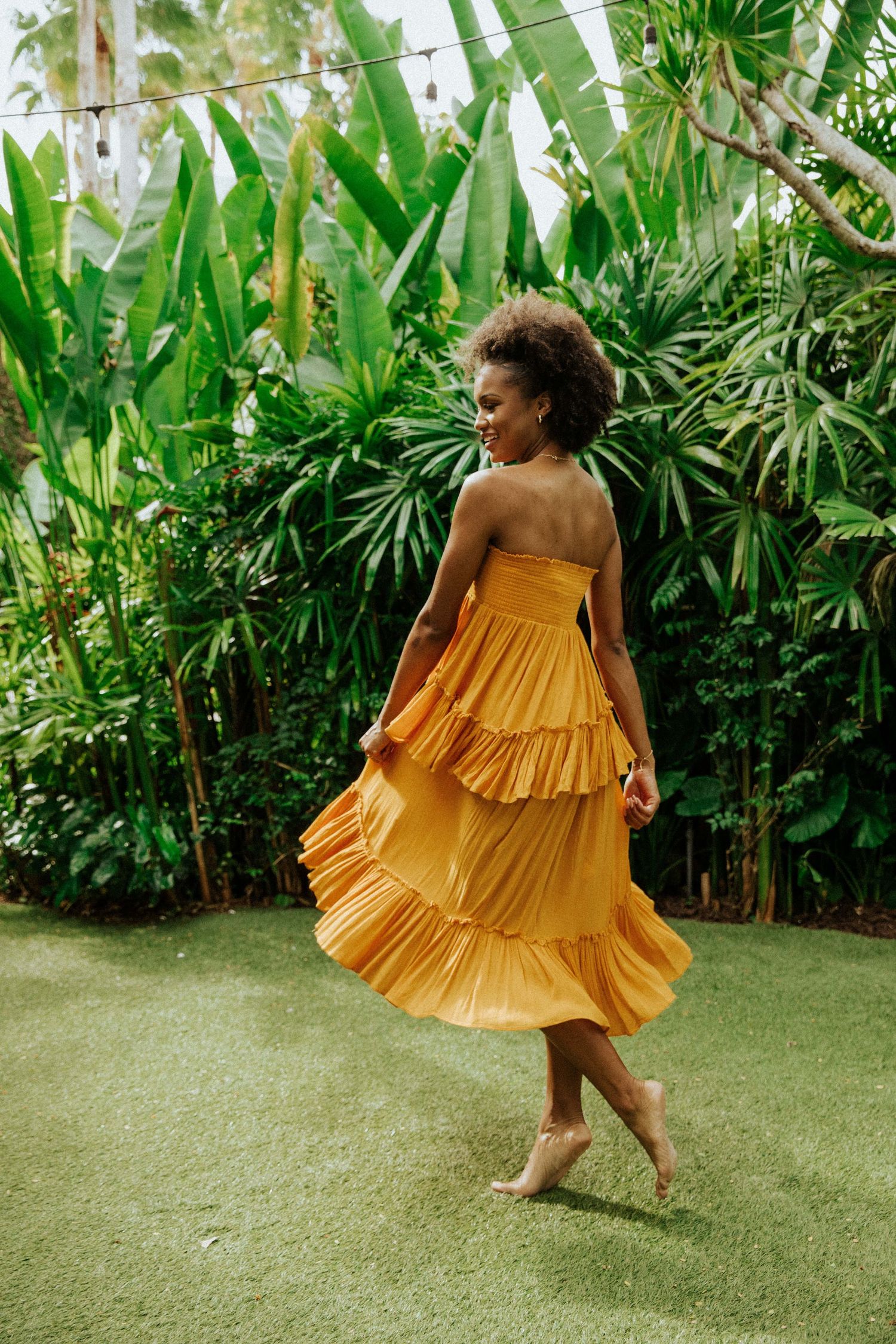 luxury product photography of a female model wearing a dress from a New York fashion brand shot at The Standard in Miami Beach