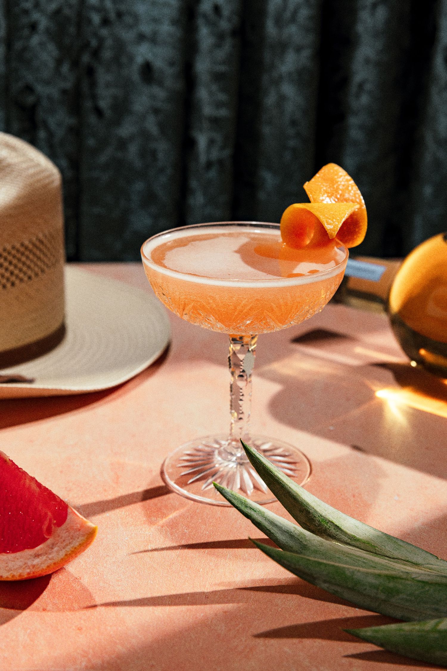 styled cocktail imagery shot in a photo studio by a South Florida commercial photographer