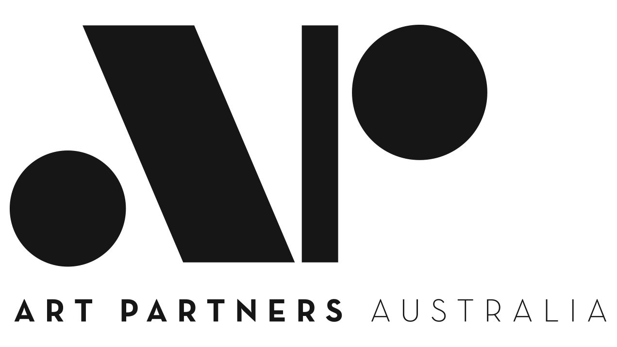 Art Partners Australia Logo, Black writing on a white background.