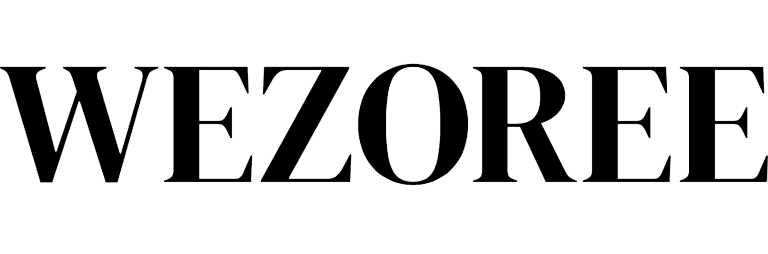 A large black and white text logo design for Wezorle displays bold typography against a plain background.