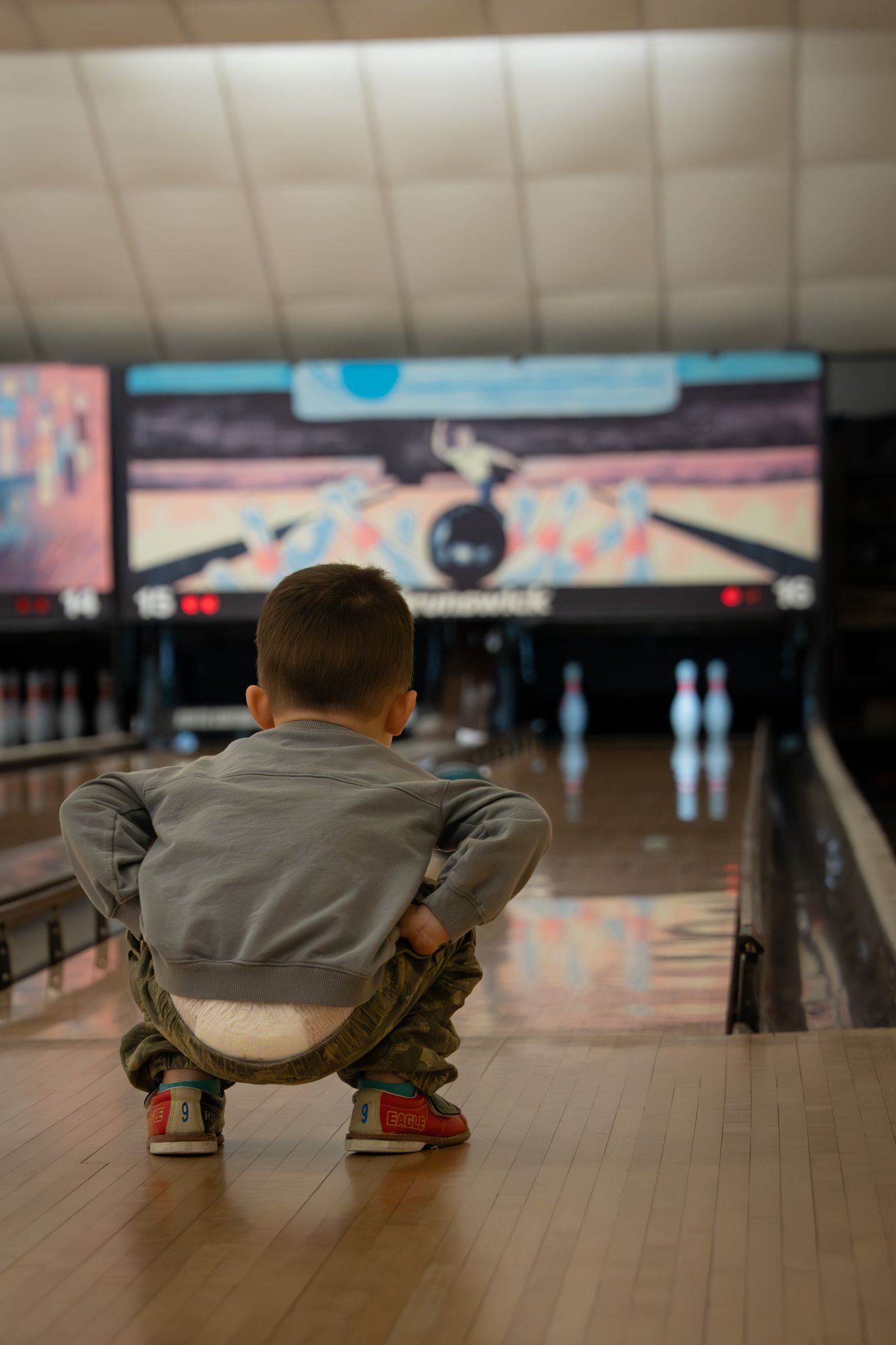 Child bowling