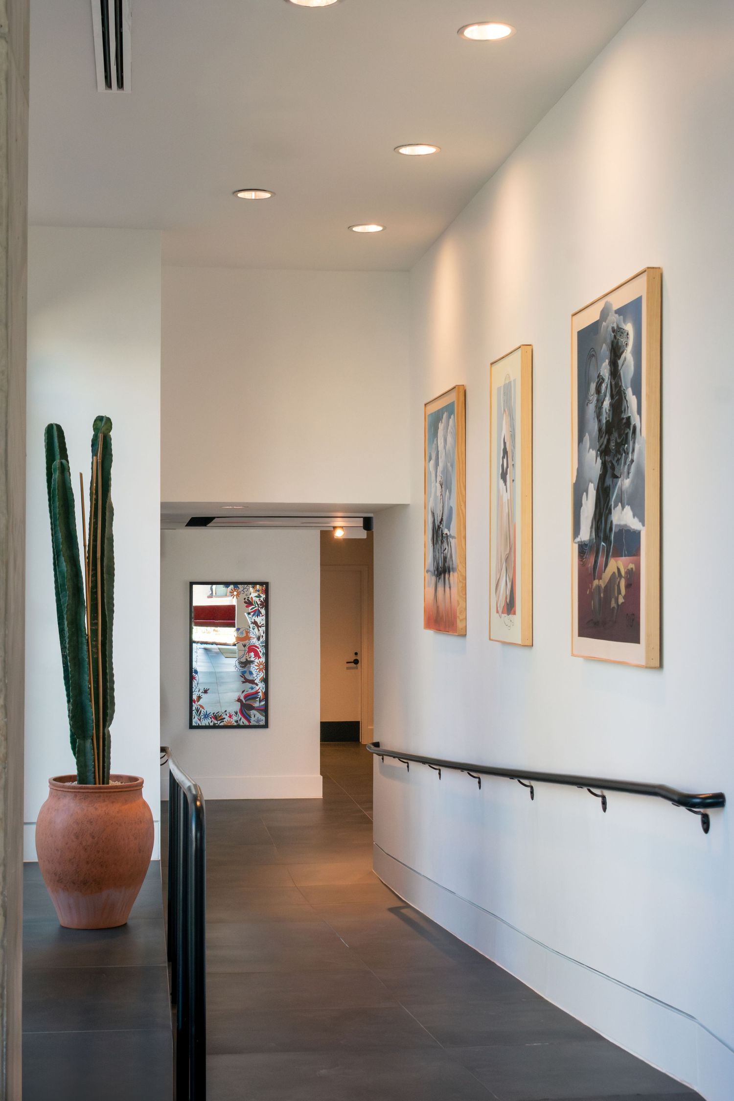 Interior art curation at The Continental Residences in downtown San Antonio