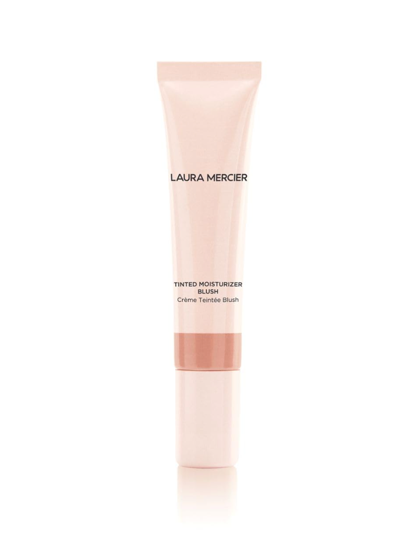 Laura Mercier tinted moisturizer in a pink tube with rose gold accents.