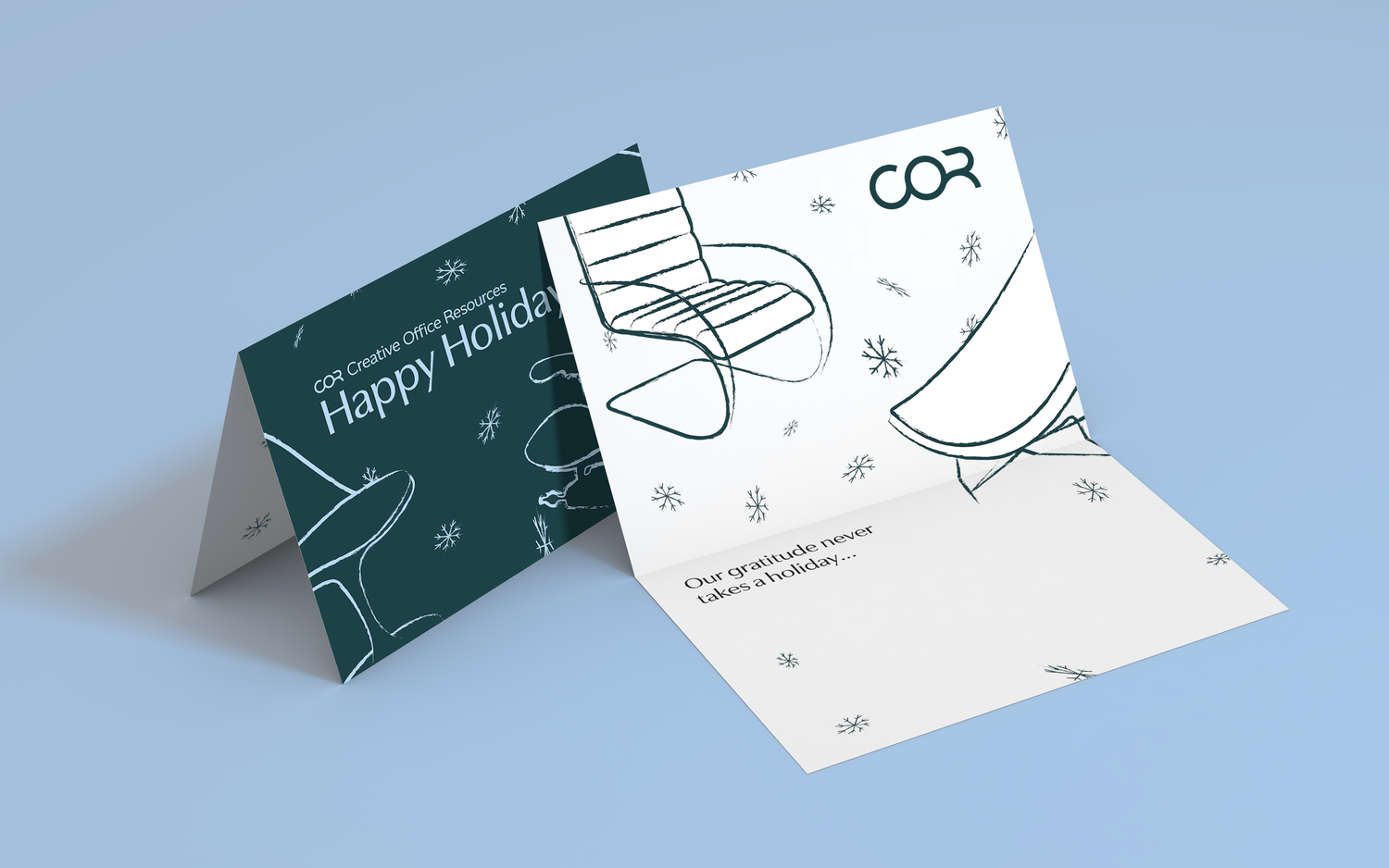 Creative Office Resources holiday card mockup