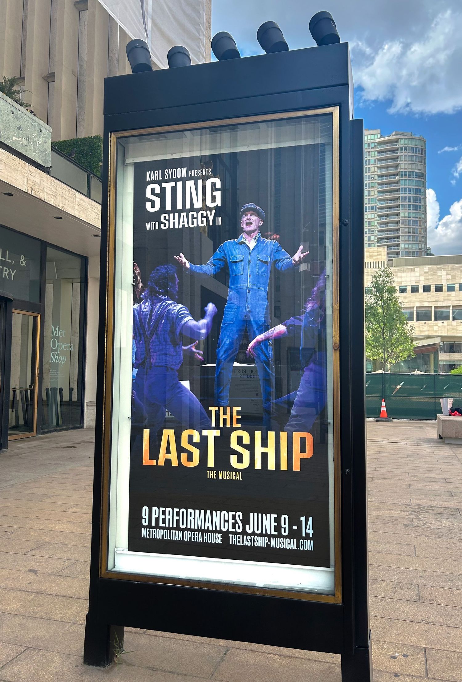 Poster for The Last Ship musical at the MET