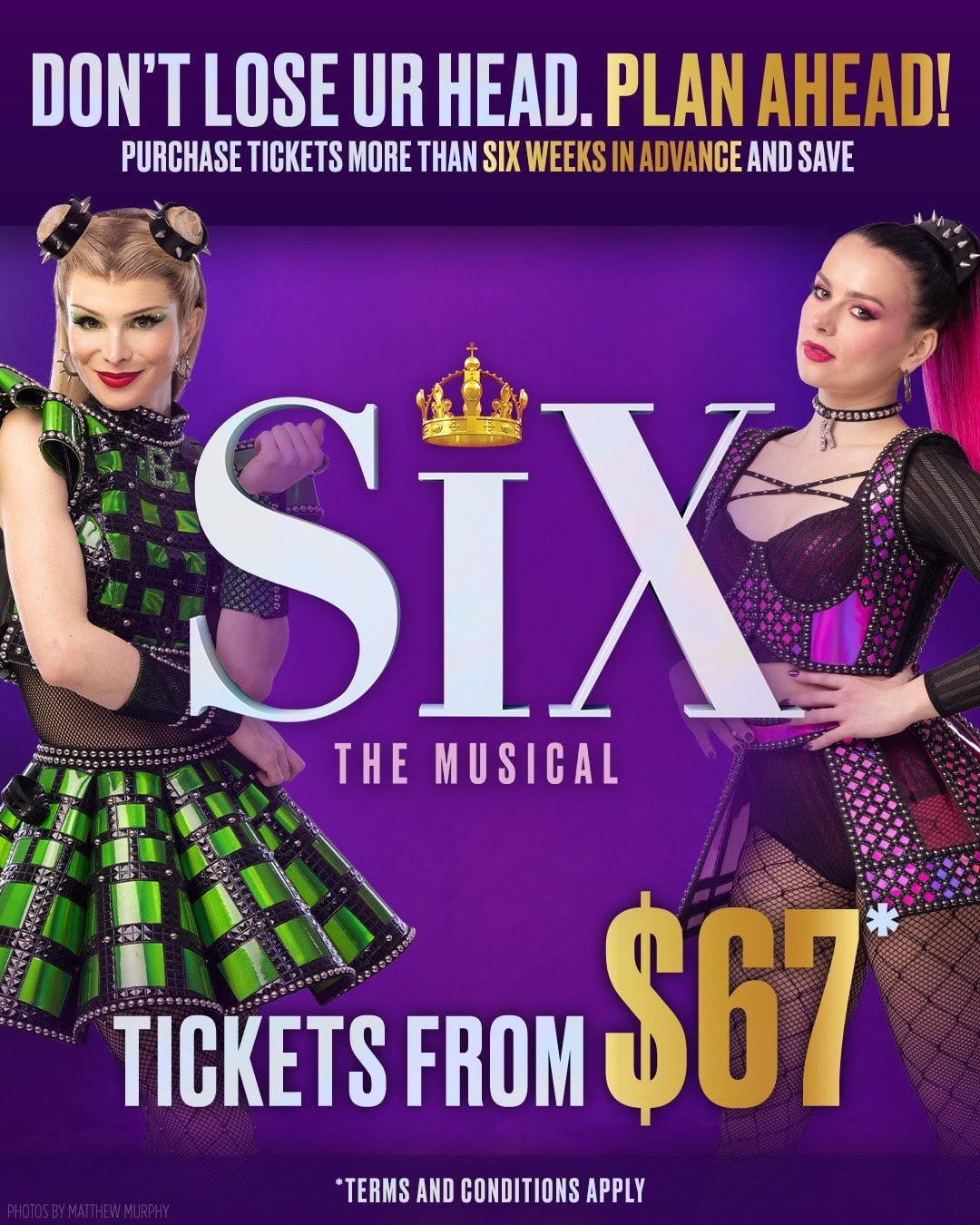 Social media ad for SIX the Musical