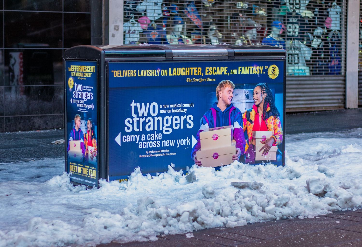 Big Belly Bin ad for Two Strangers (Carry a Cake Across New York)
