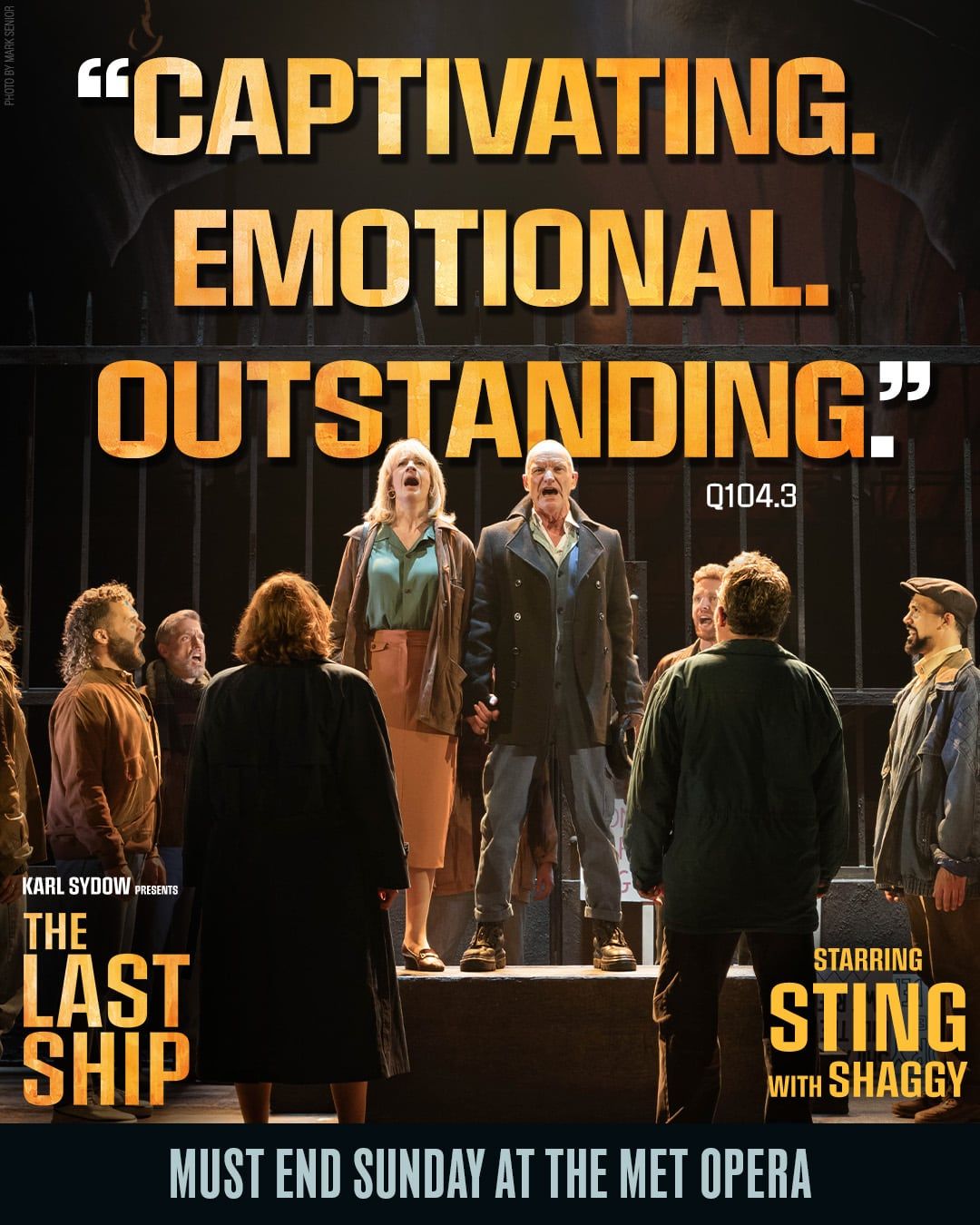 Social media post for The Last Ship musical at the MET