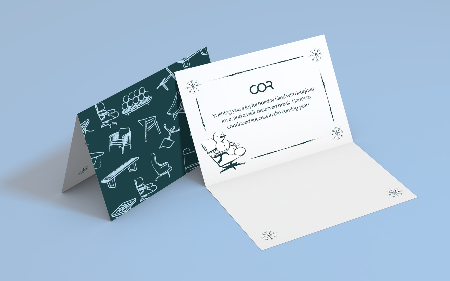 Creative Office Resources holiday card mockup