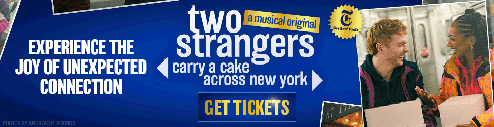 Web banner for Two Strangers (Carry a Cake Across New York)