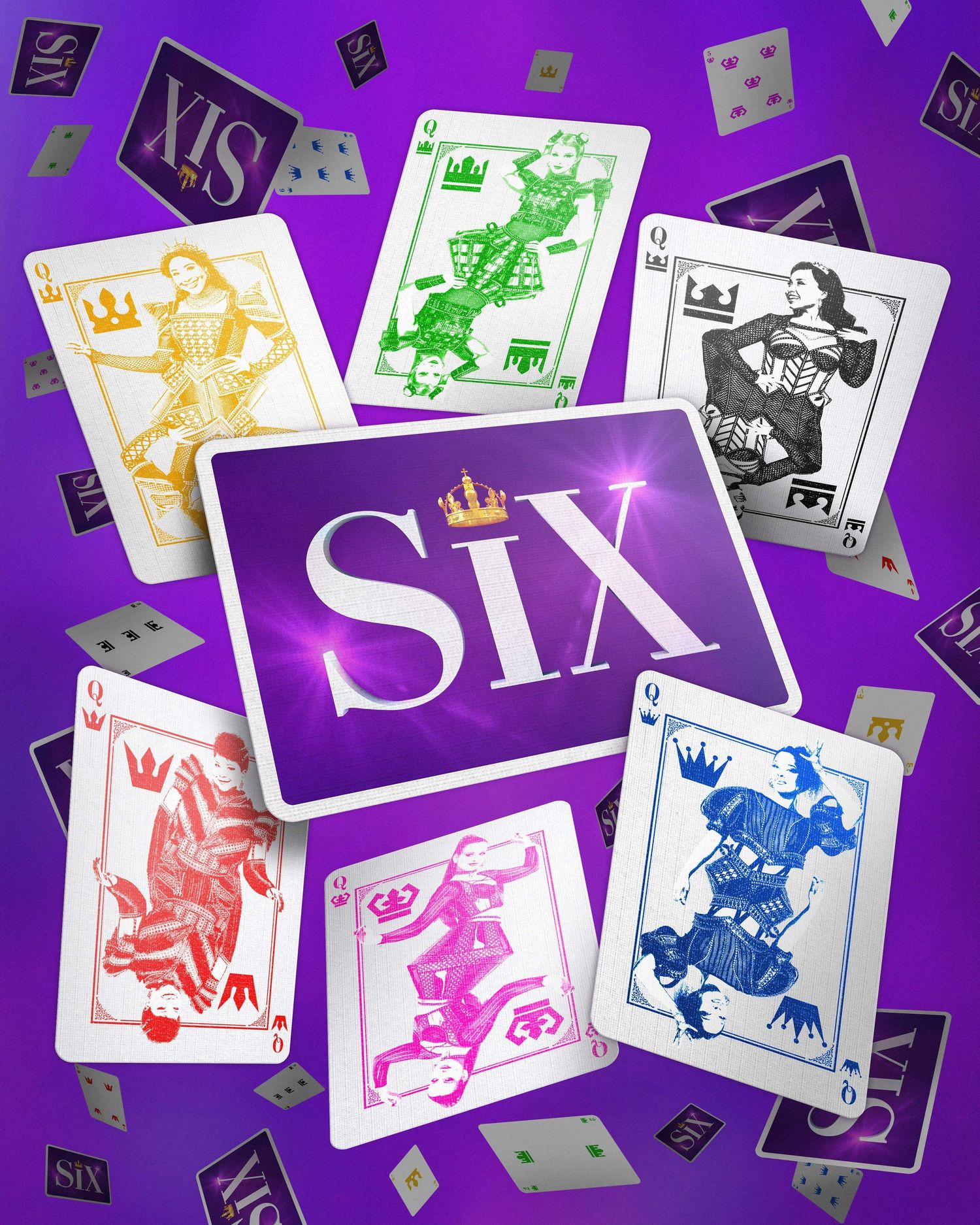 Design for the May 2026 exclusive Playbill cover for SIX the Musical