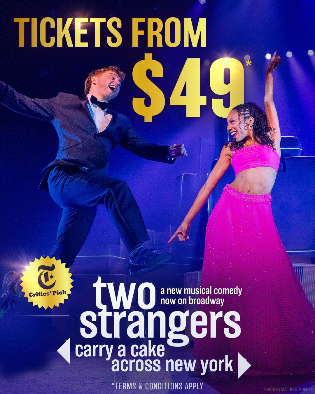 Social media ad for Two Strangers (Carry a Cake Across New York)