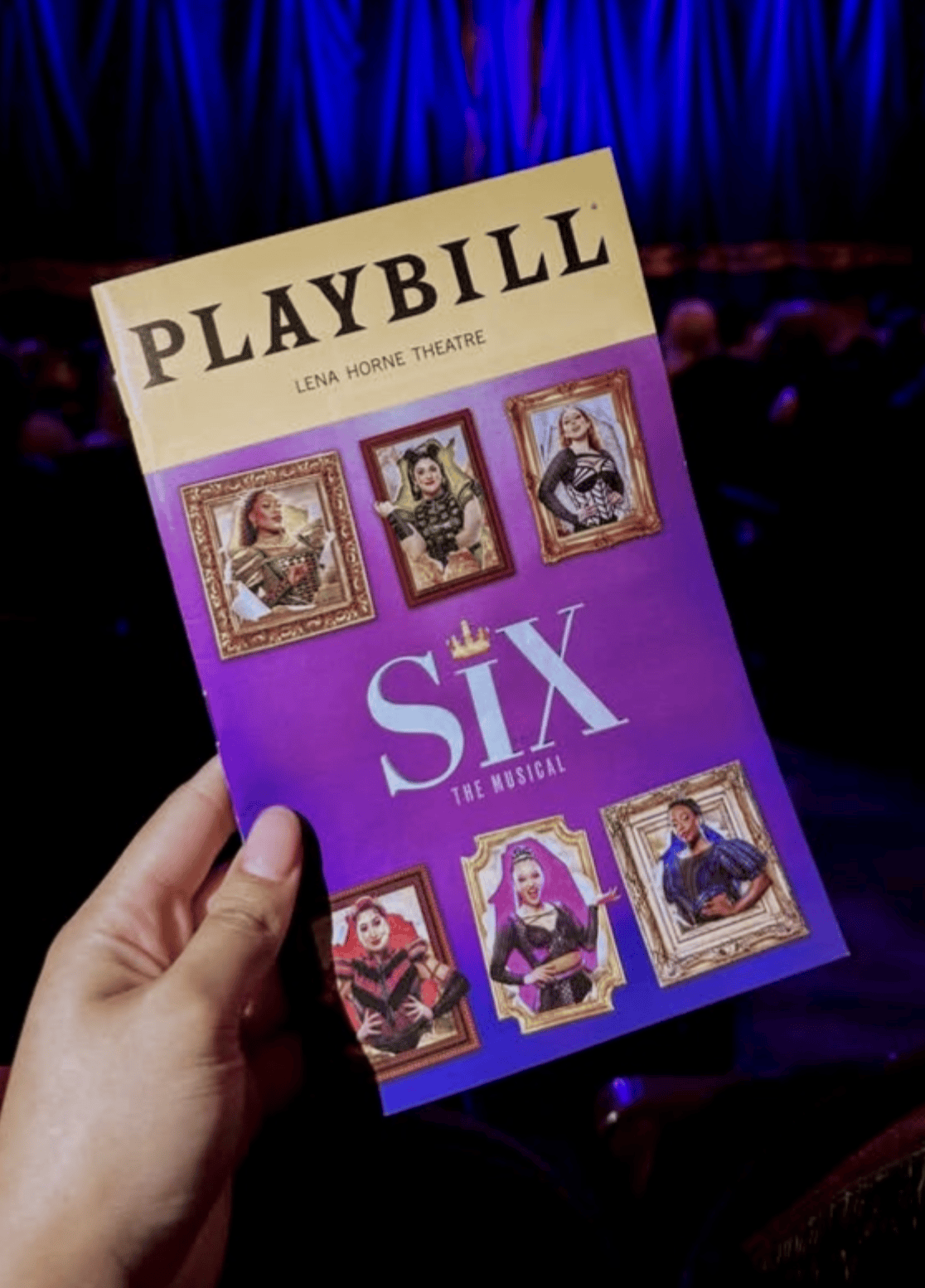 Photo of January 2026 exclusive Playbill cover for SIX the Musical