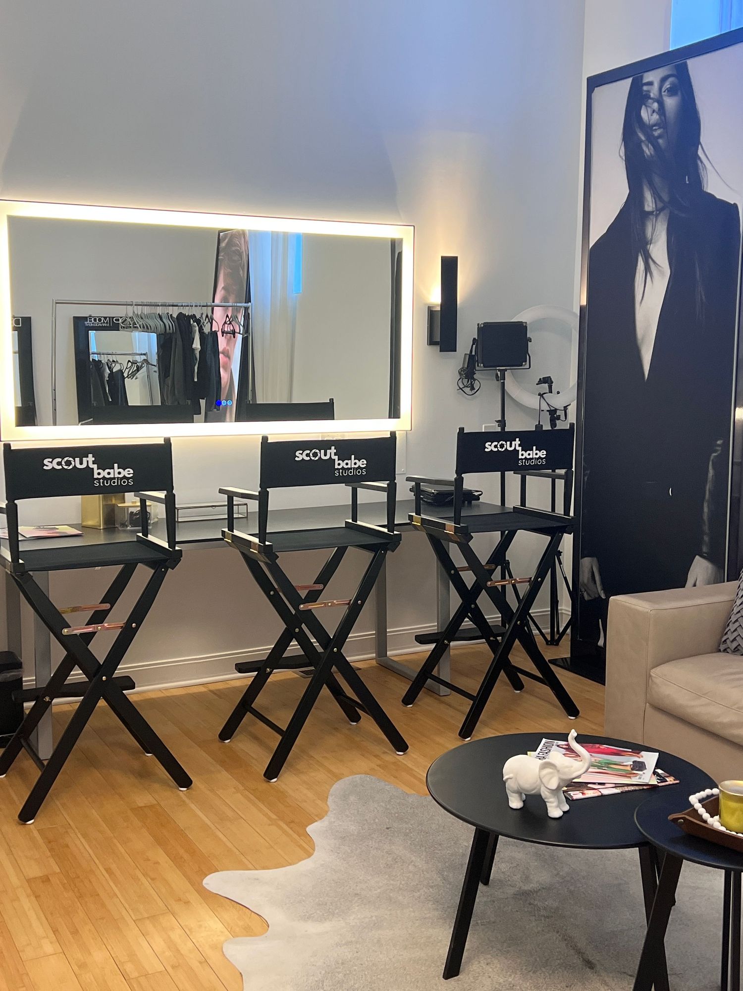 Scout Babe Studios is all inclusive and has a beauty prep room for models, clients, and photographers.