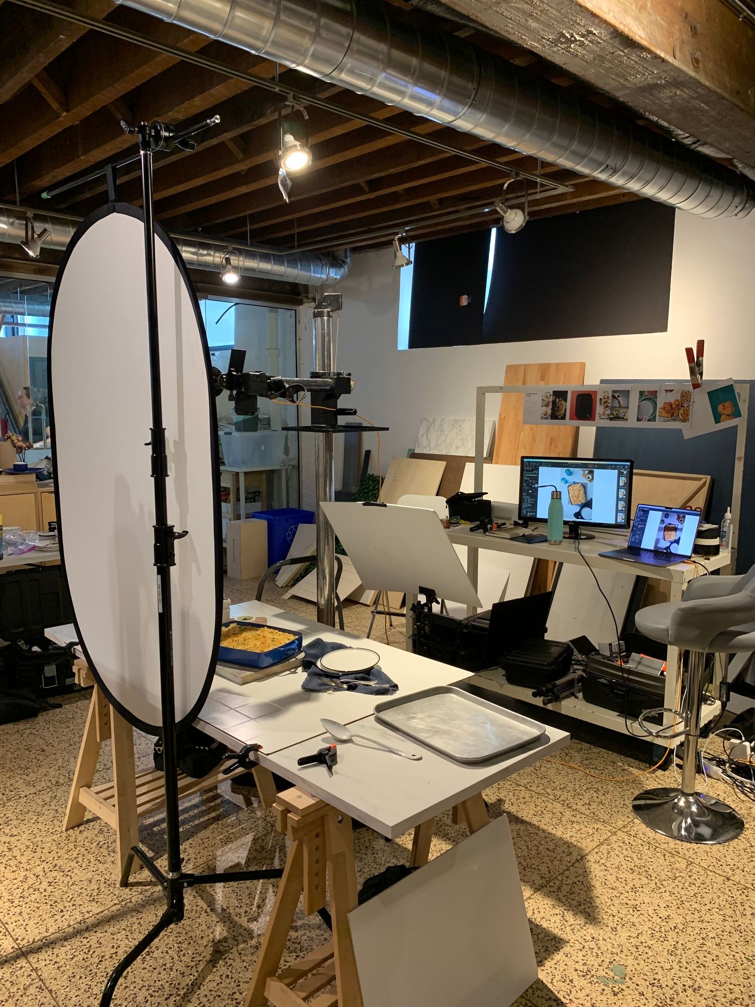 Behind the scenes setup at Nourish's offices.