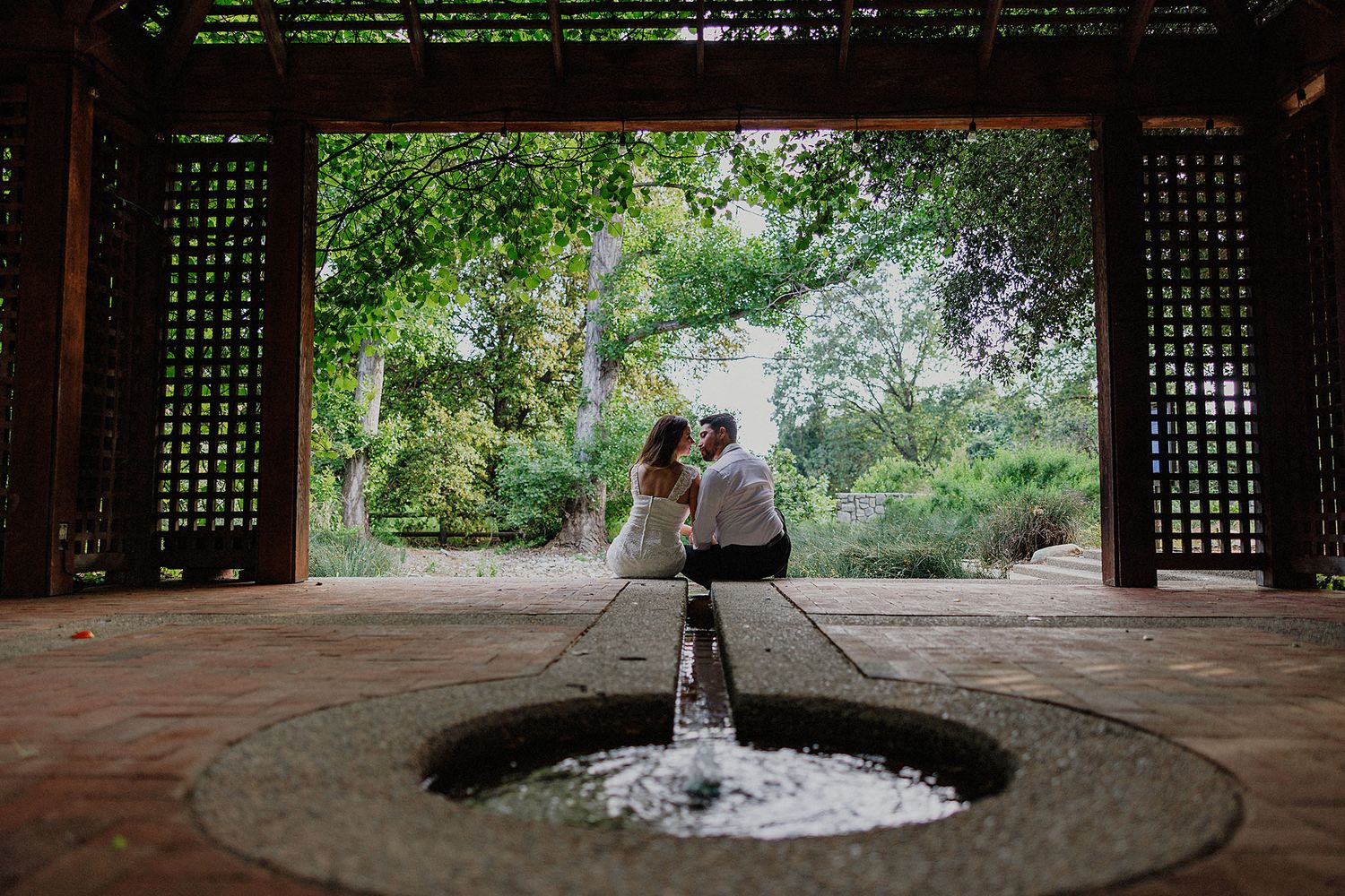Engagement photos in the Cultivar Garden at The California Botanic Garden