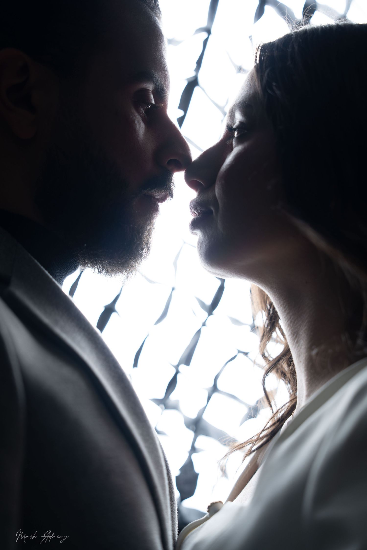 silhouette pre-wedding photoshoot for a Lebanese couple at Queens Plaza Beirut