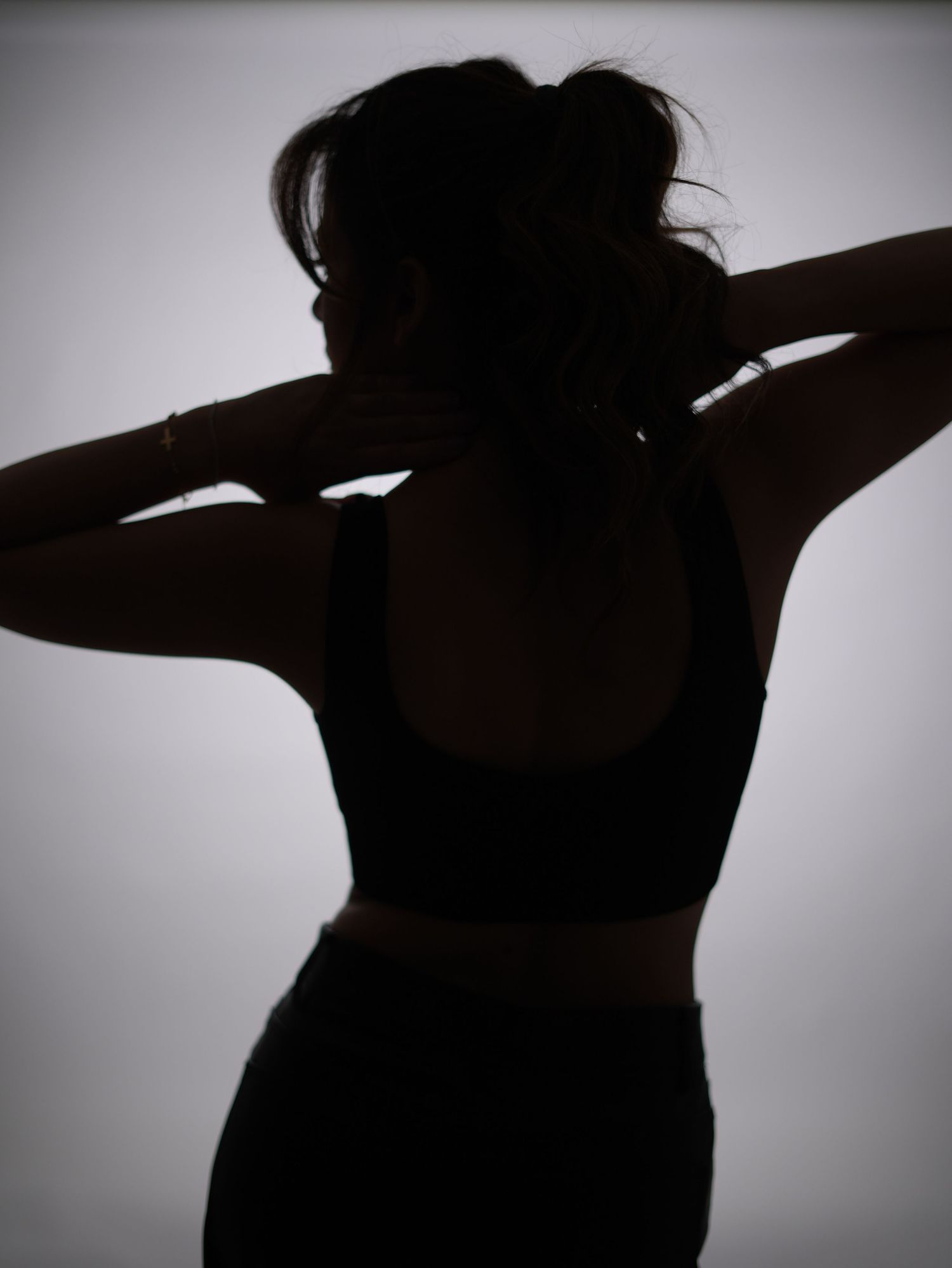 Attractive Lebanese young model silhouette at CMA Productions Beirut