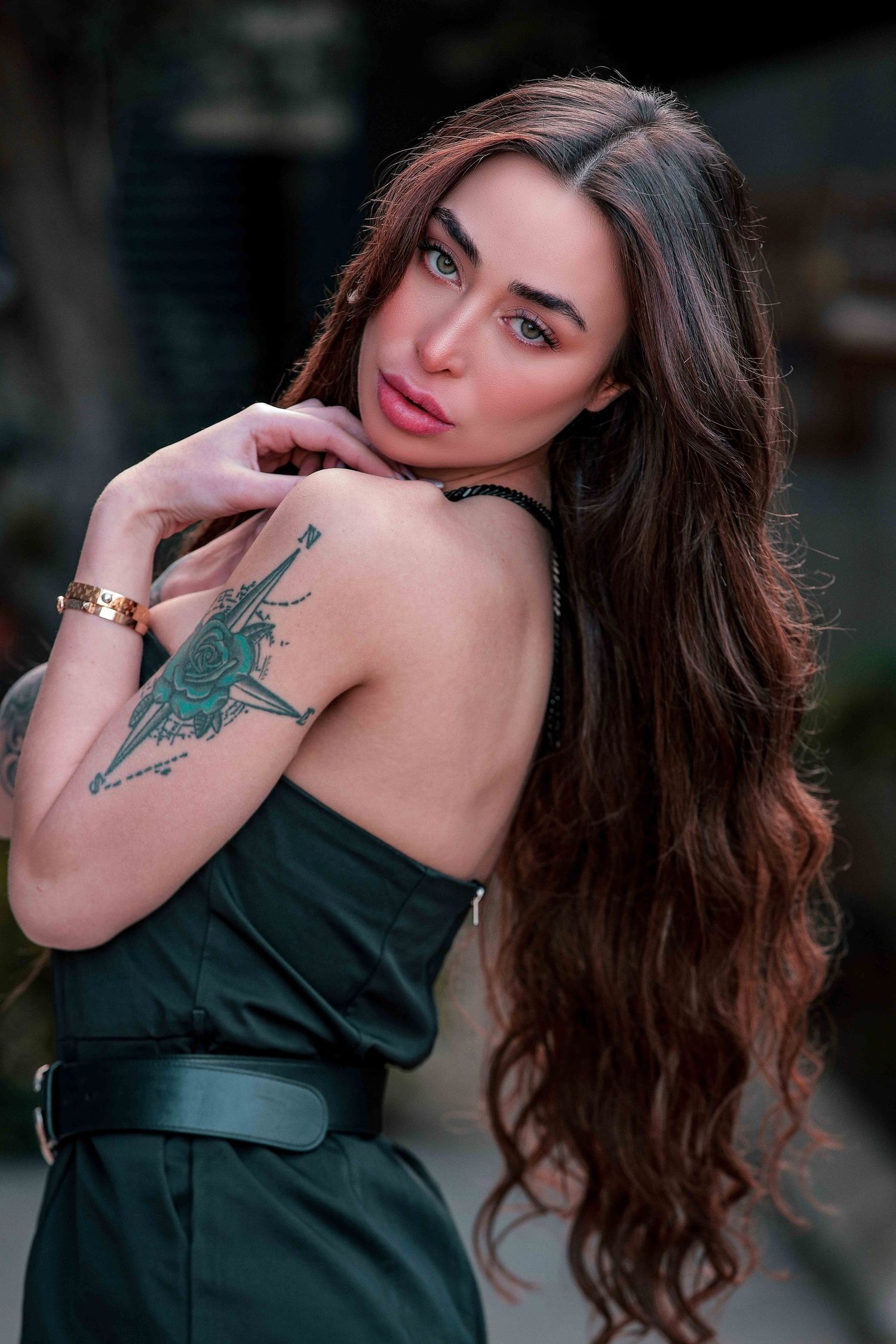Lebanese model posing in the natural light of Beirut
