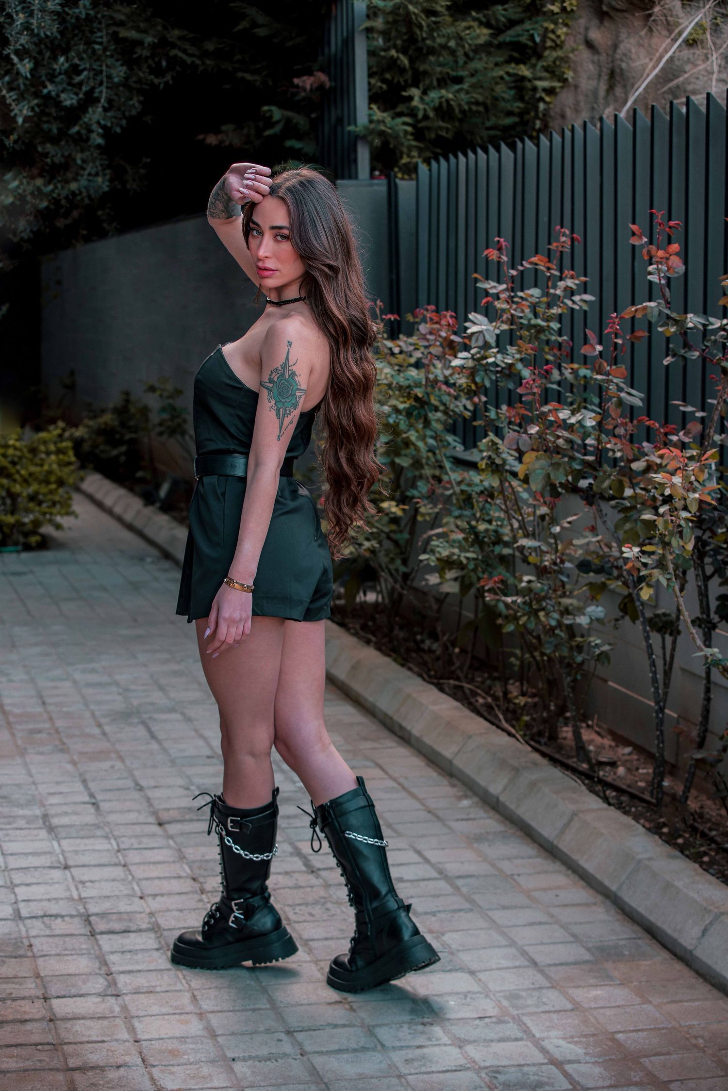 Lebanese female model outside photoshoot in Beirut