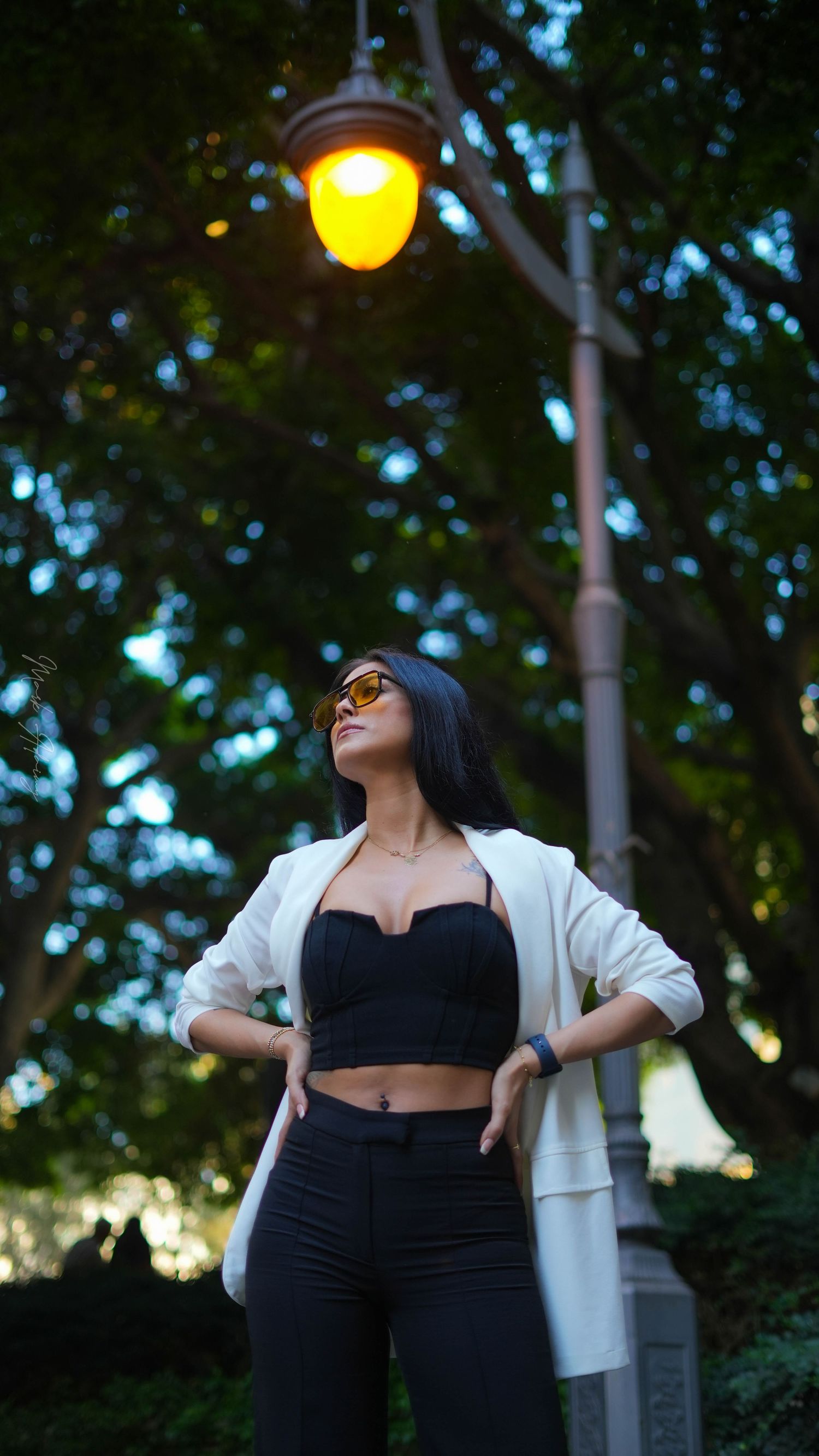 Shot for a Lebanese young female model with a lantern Downtown Beirut