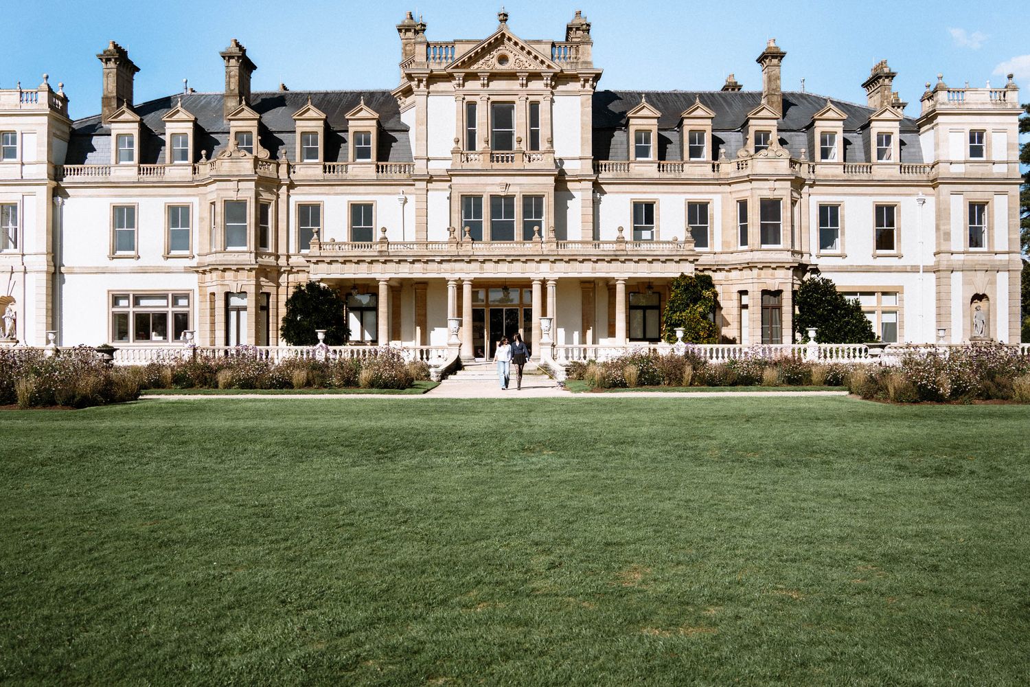 Exterior of grand building during Cardiff proposal photography