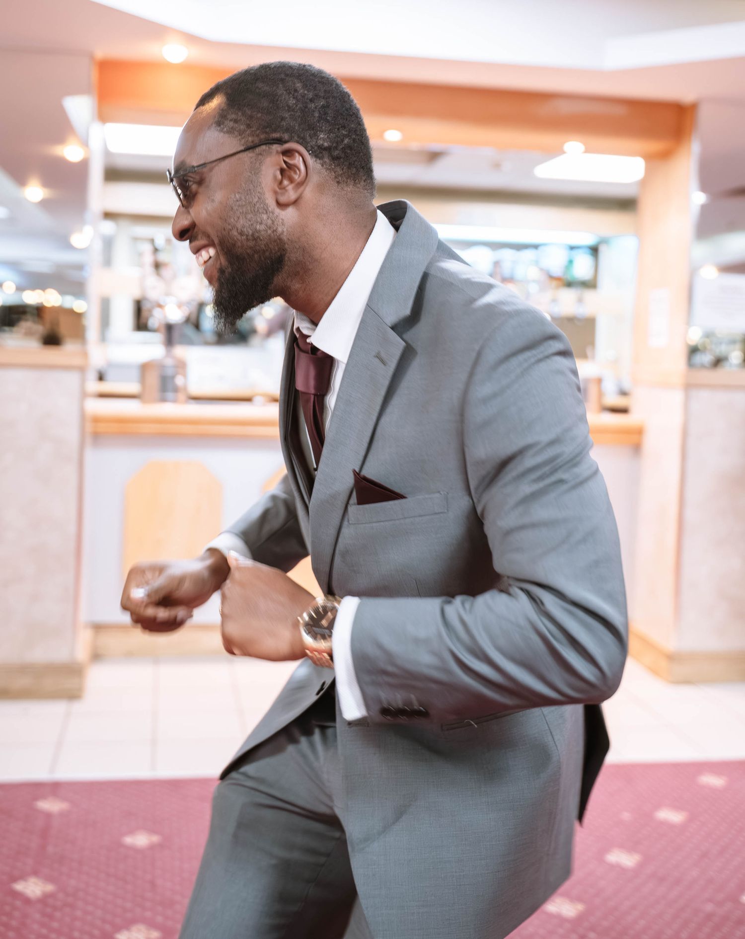 Best Man dancing during Jamaican wedding reception in Birmingham