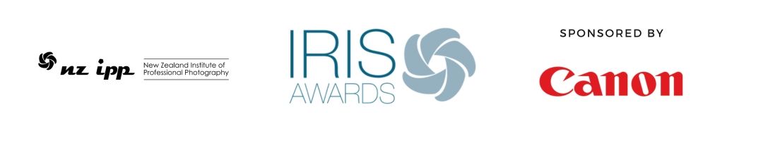 NZ IPP, IRIS Awards, and Canon sponsor logos displayed in a horizontal row on a white background.