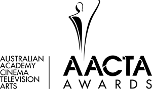 Collection of Australian film and television industry award logos in black.
