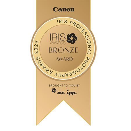 Canon IRIS Professional Photography Awards 2025 Bronze Award badge, brought to you by NZ IPP.