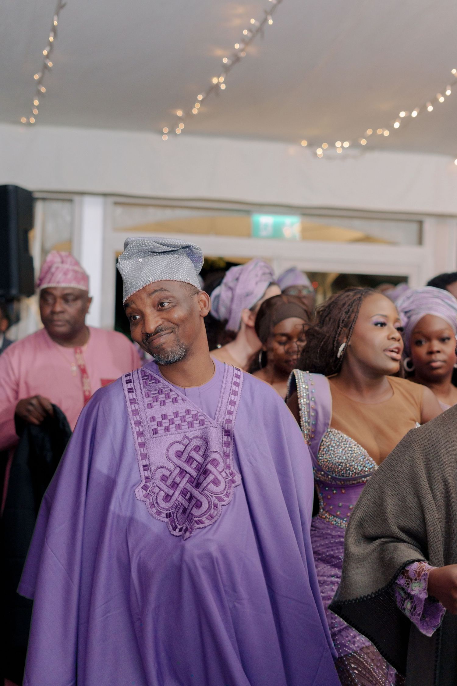 family of couple dancing entrance at wedding recption
