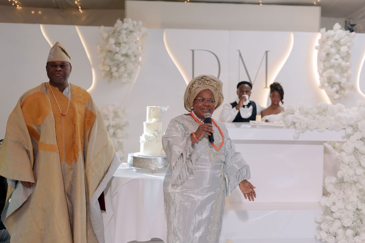 bride mum sharing a speech at reception
