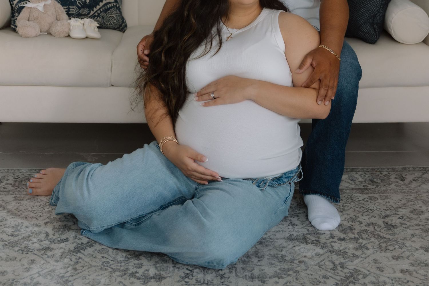 A maternity session at a studio in downtown Richmond Virginia.