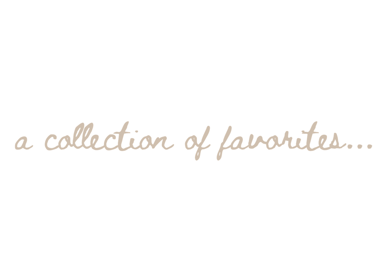 Elegant script text reading 'a collection of pure moments' in light beige.
