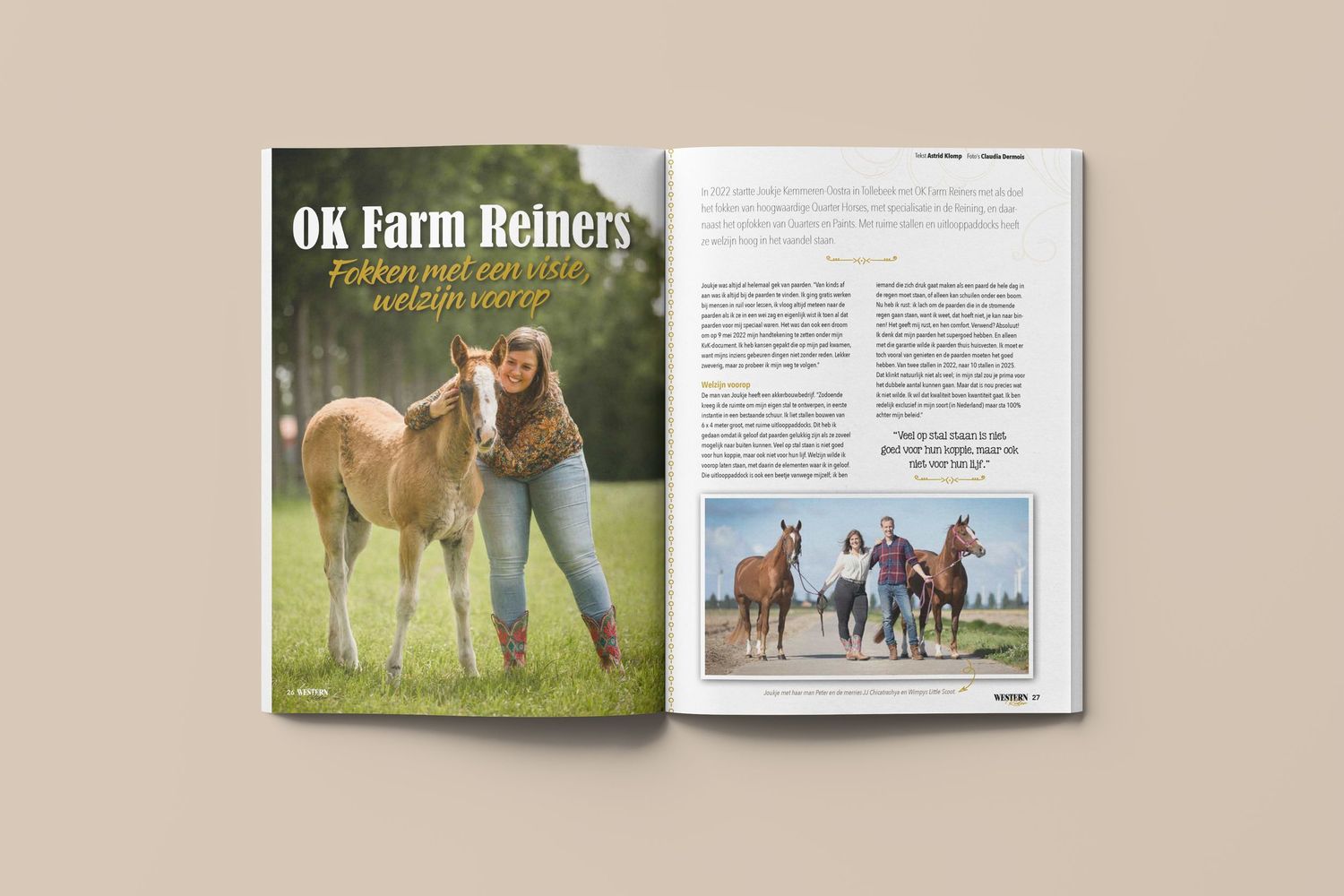 A collection of book pages and photos showing horses, riders, and farm scenes arranged in a horizontal layout.