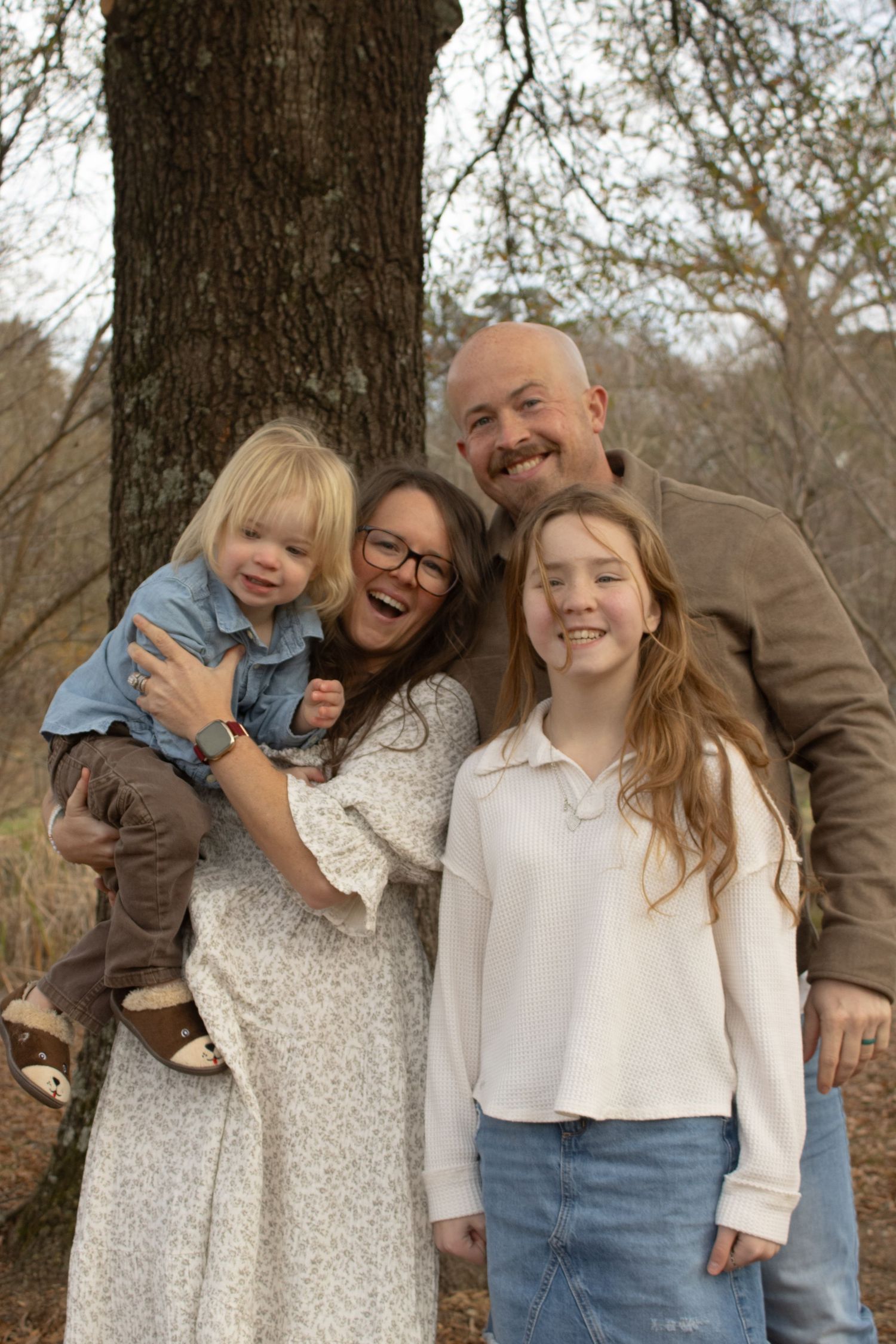 A sweet family photo showing the love they have for each other