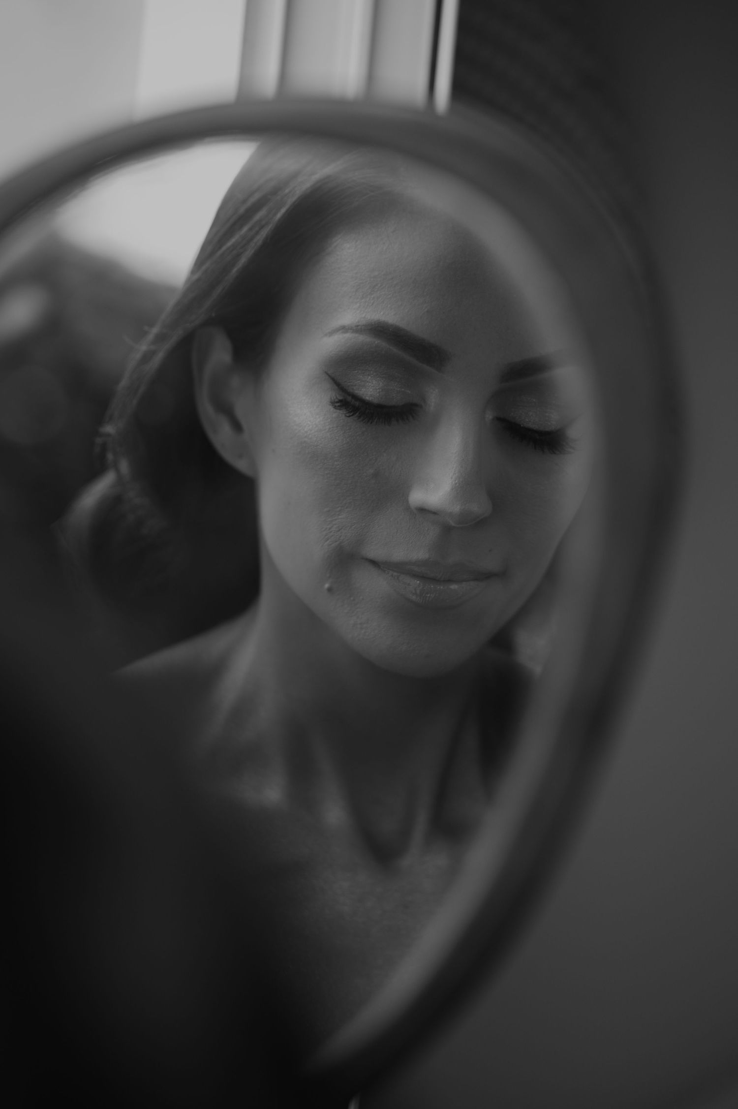 Artistic black and white beauty shots with soft focus and dreamy lighting effects.