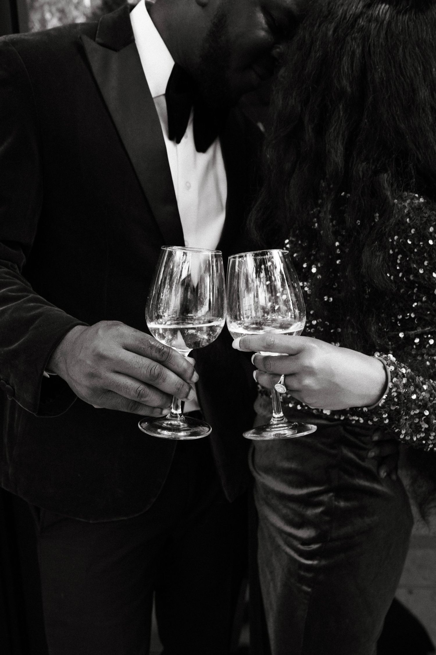 Couples toasting