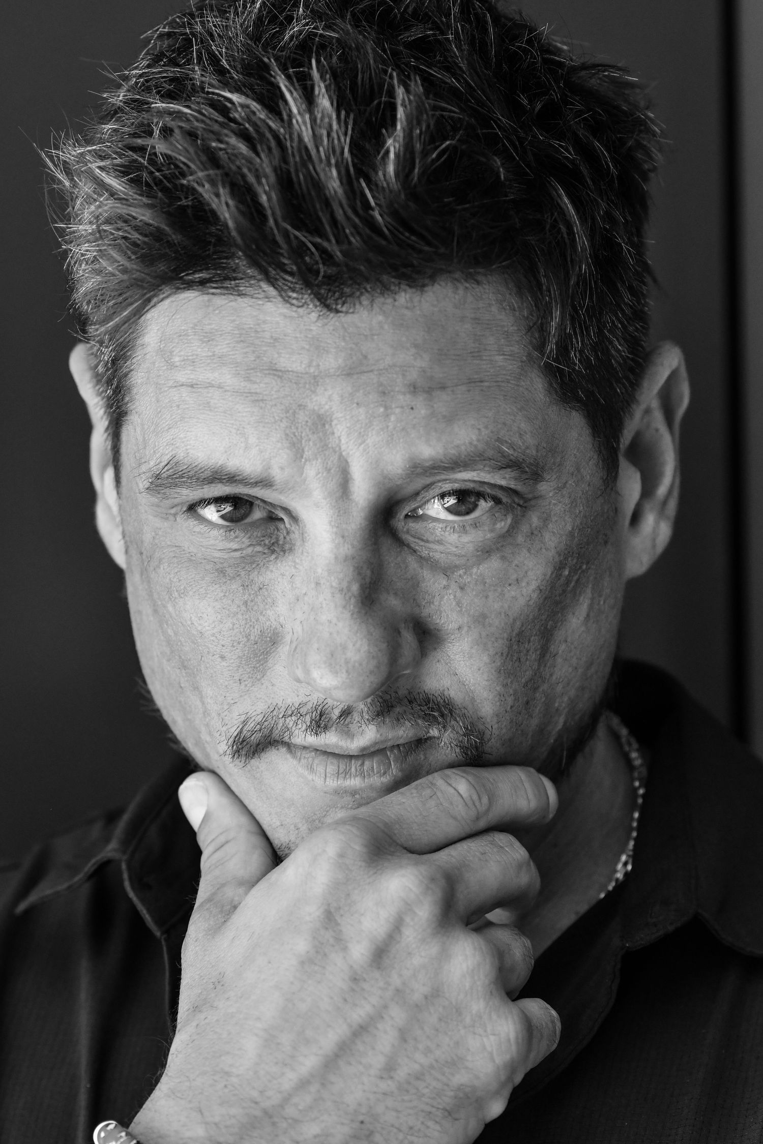 Texas photographer captures dramatic black and white portrait series of handsome man