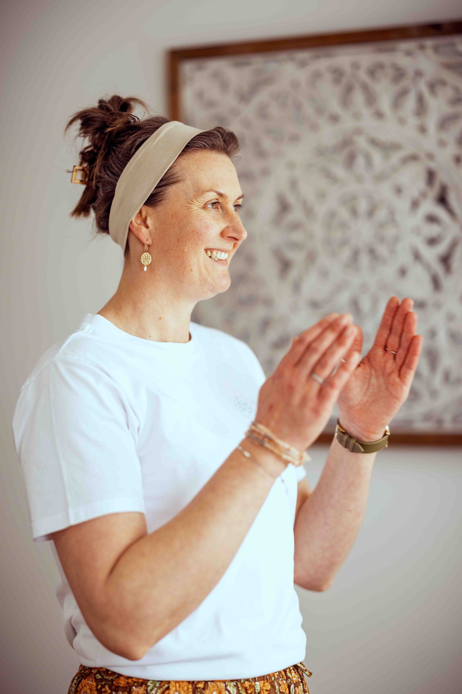 Woman practicing yoga