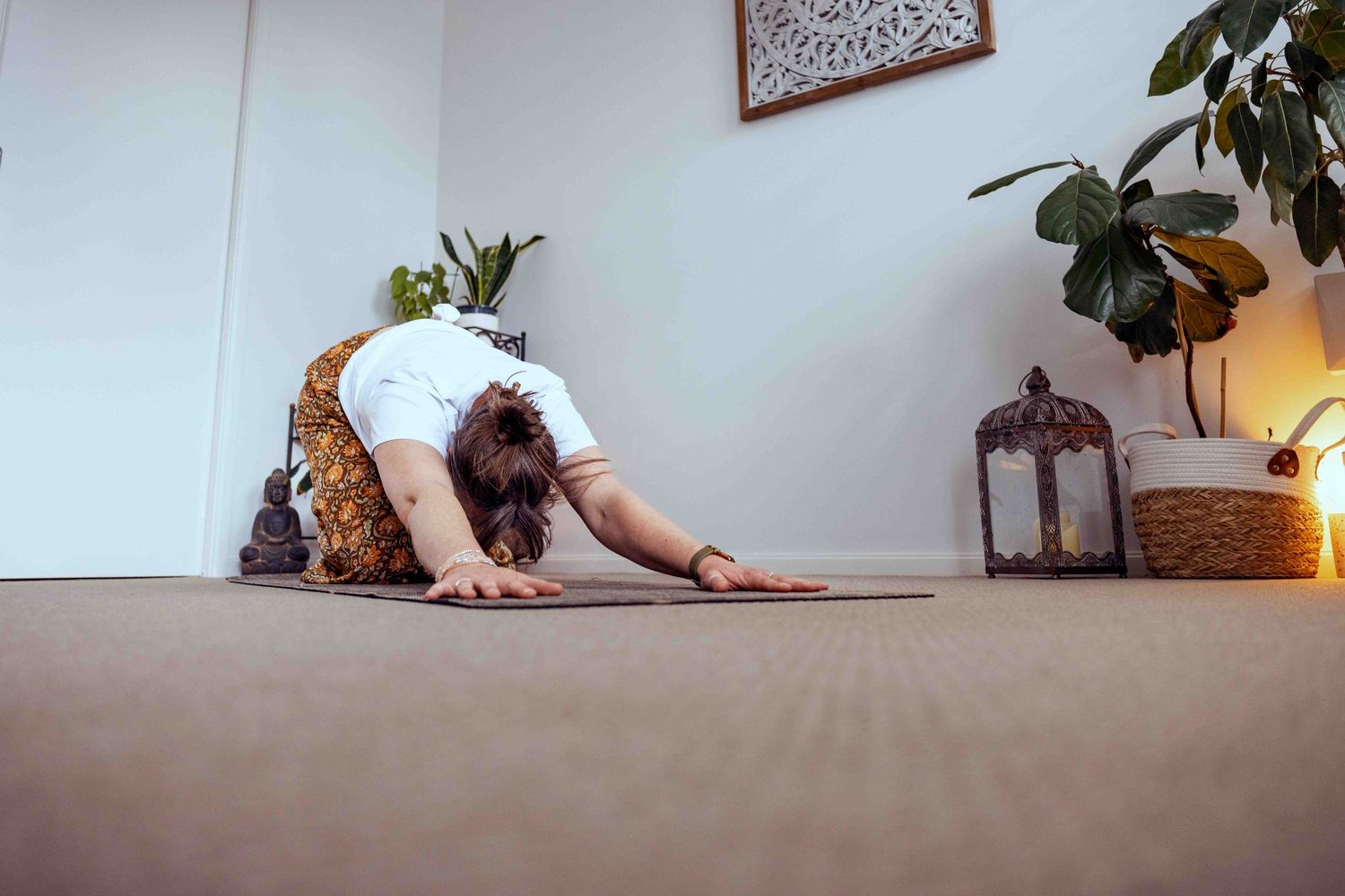 yoga on the mat