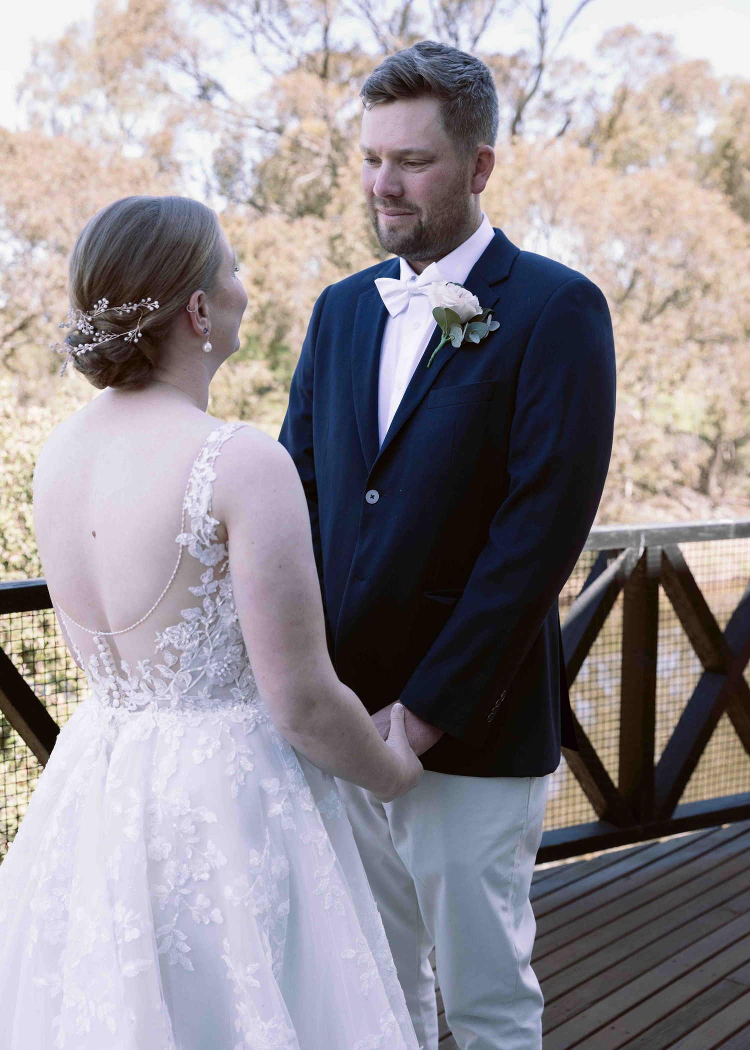 First look, reveal before the ceremony
