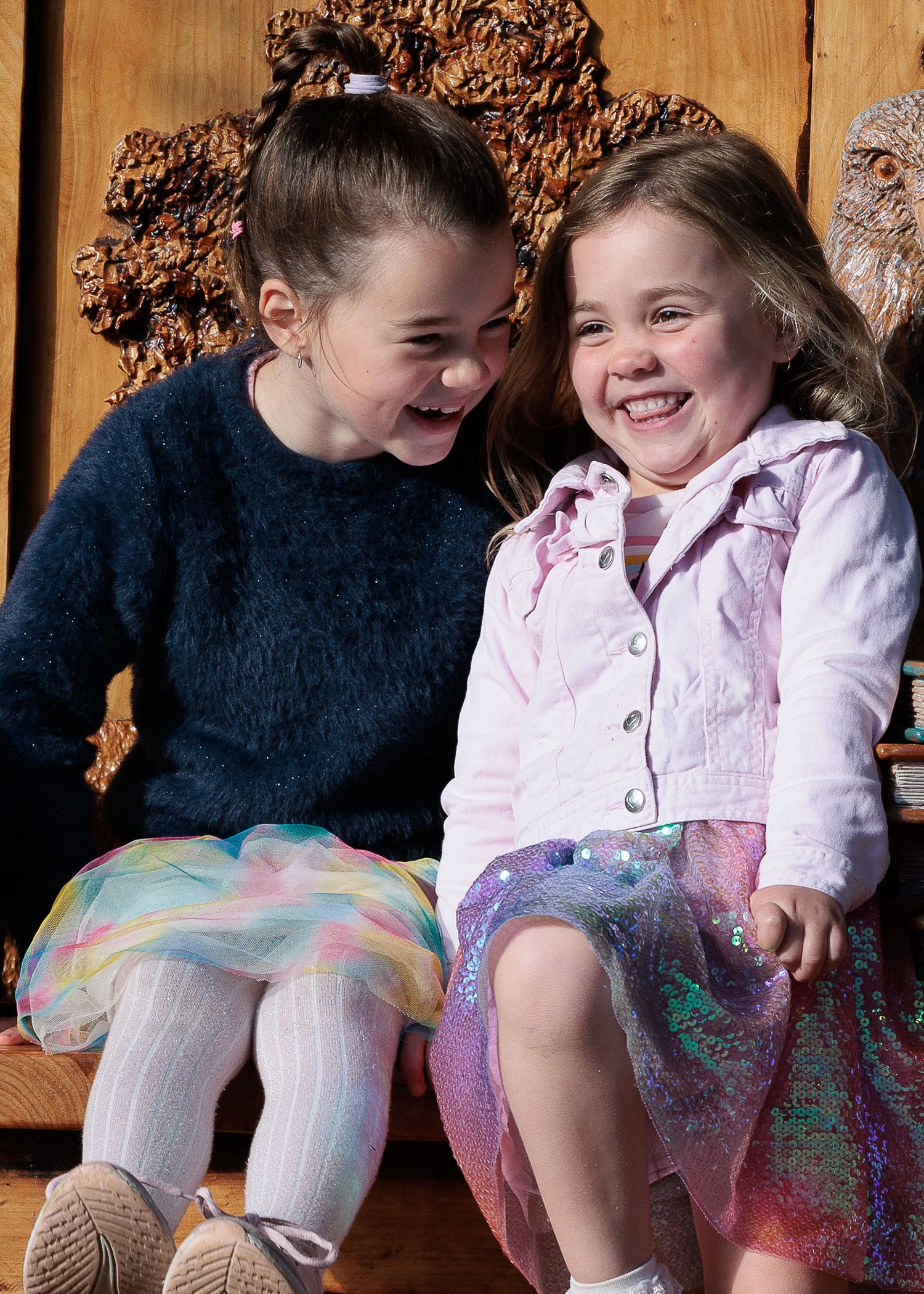 Two sisters laughing together Lifestyle Family Photography