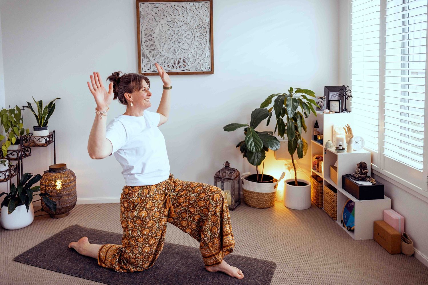 yoga on the mat