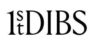 The 1stDibs logo featuring stylized black text with superscript letters on a white background.