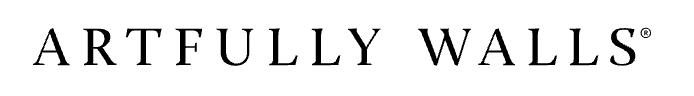 Artfully Walls logo featuring elegant serif typography on a clean white background.