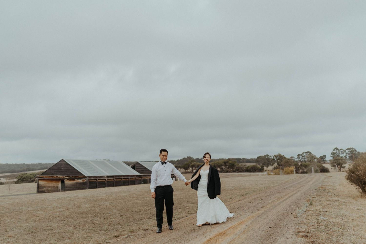 Bride and groom portrait at an intimate wedding at Wensleydale, Melbourne