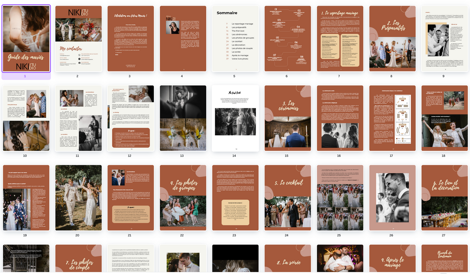 brochure guide des mariés Niki Studio
