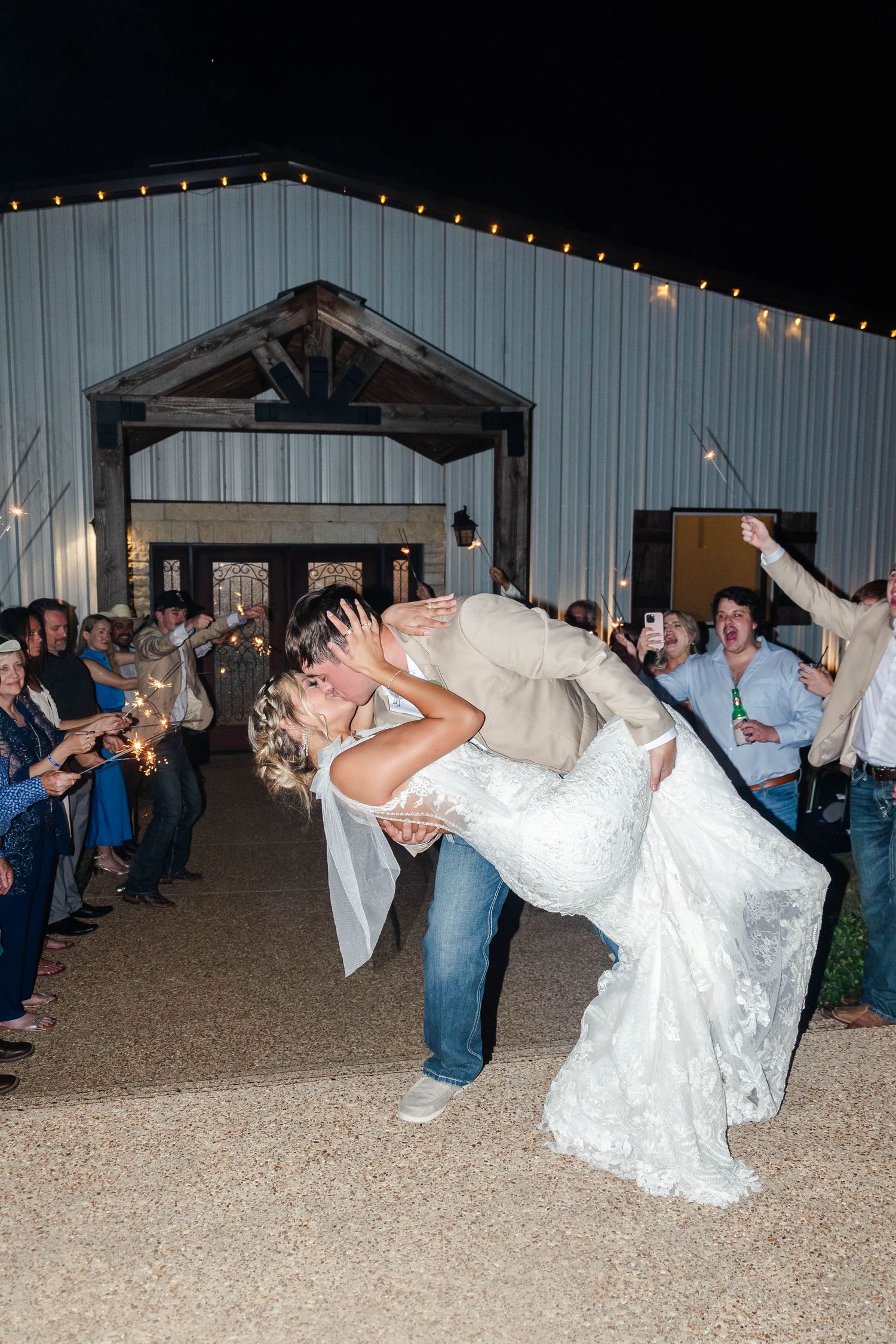 Sparker exit in Waco Texas China Spring Wedding