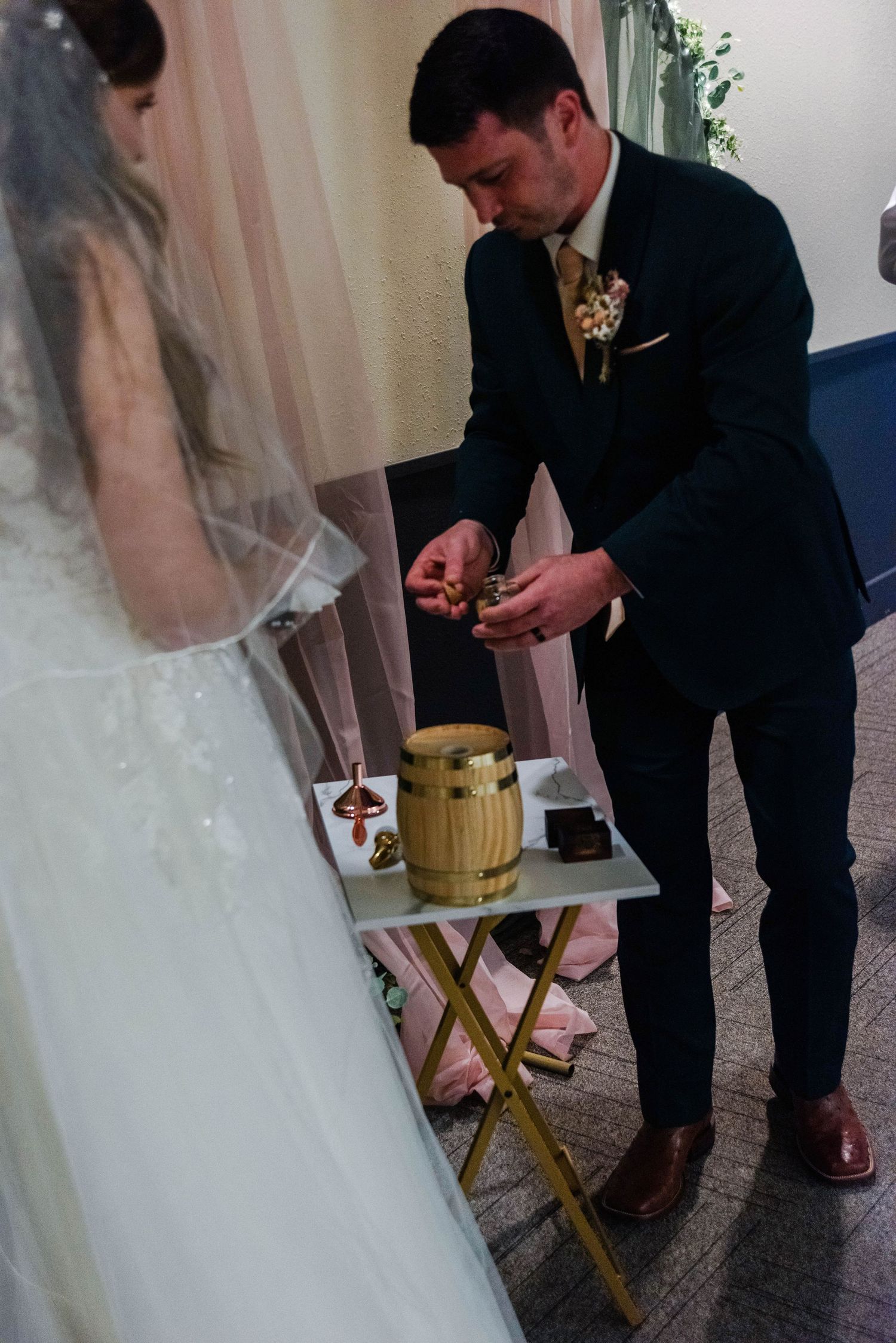 Groom and Bride during ceremony